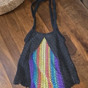 Colorful Crochet Tote Bag
